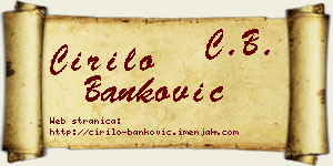 Ćirilo Banković vizit kartica